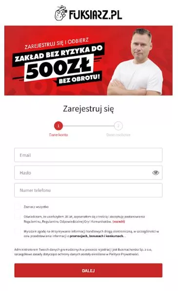 bonusy fuksiarz bukmacher